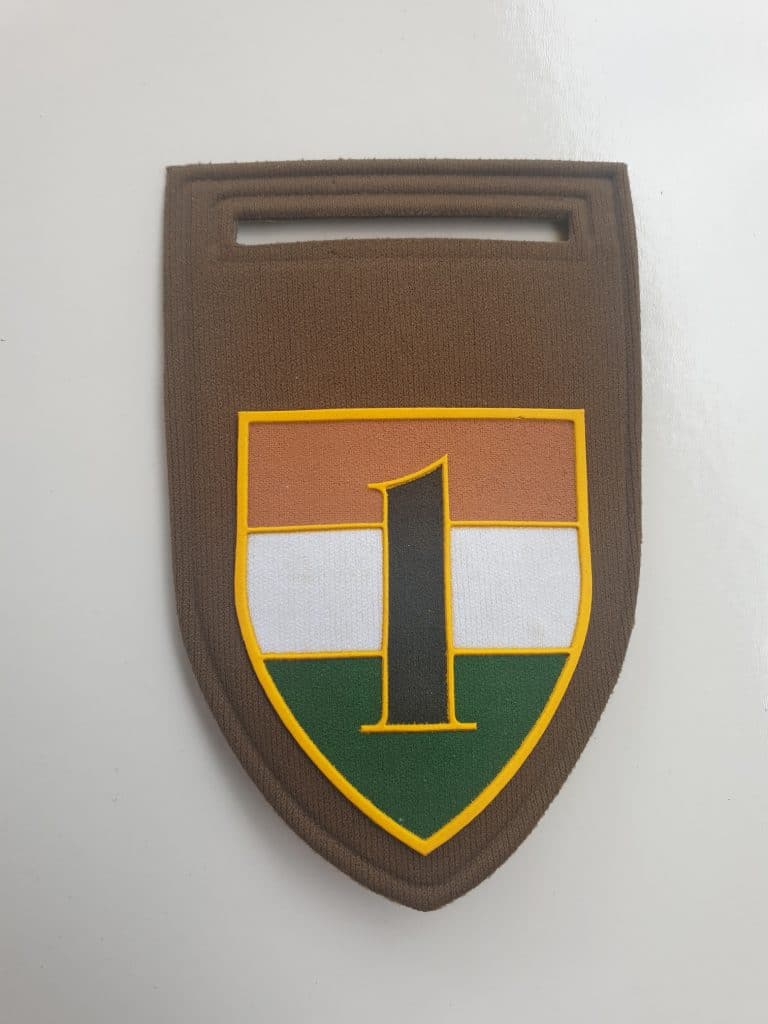 1 Battalion Transkei Defence Force Rubberized Shoulder Flash Pin Intact.