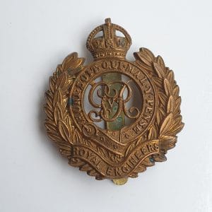 British Royal Engineers Badge With Kc.