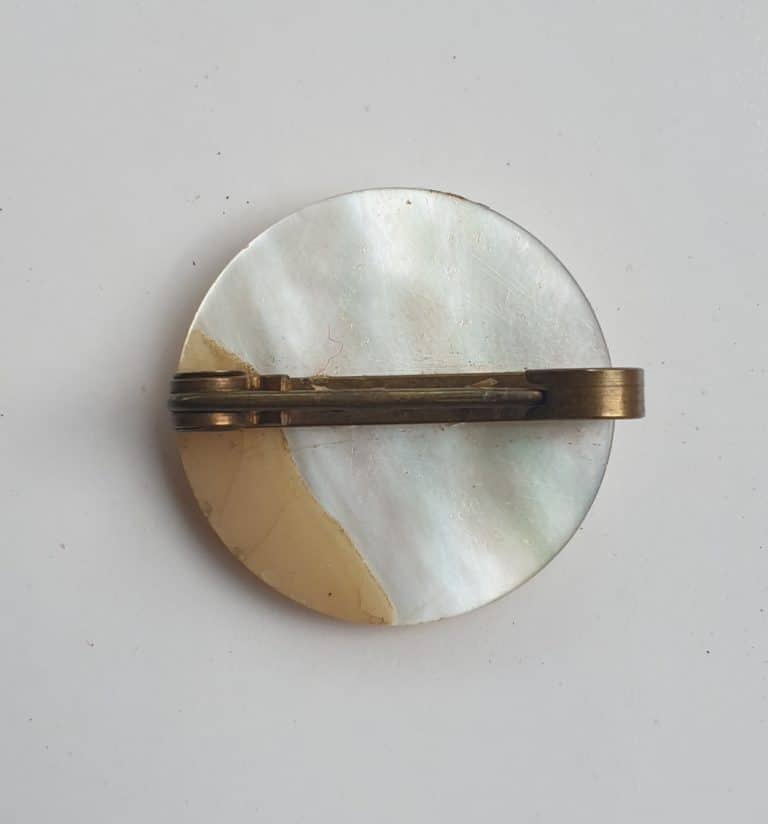 Mother Of Pearl “egypt Swb” Sweetheart Brooch.