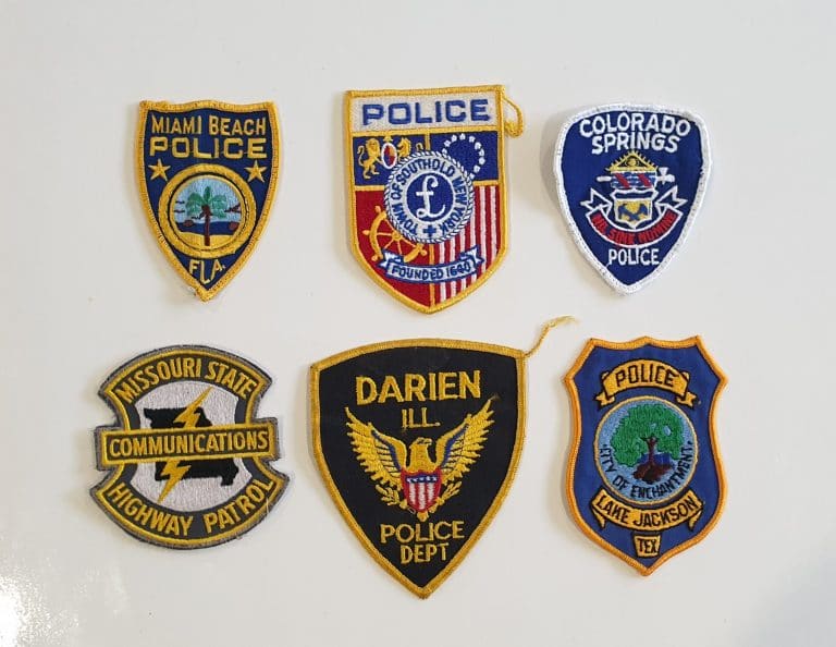 6 X Various Usa Police Patches