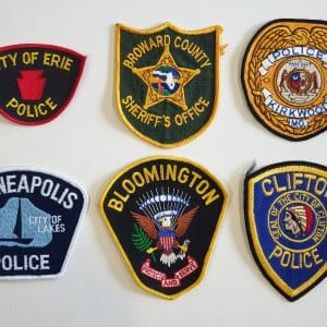 6 X Various Usa Police Patches As Pictured