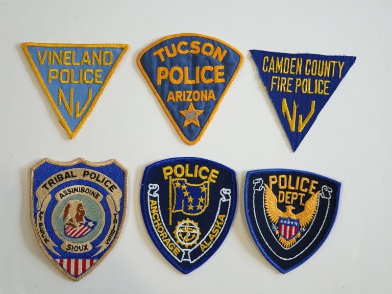 6 X Various Usa Police Patches As Pictured.