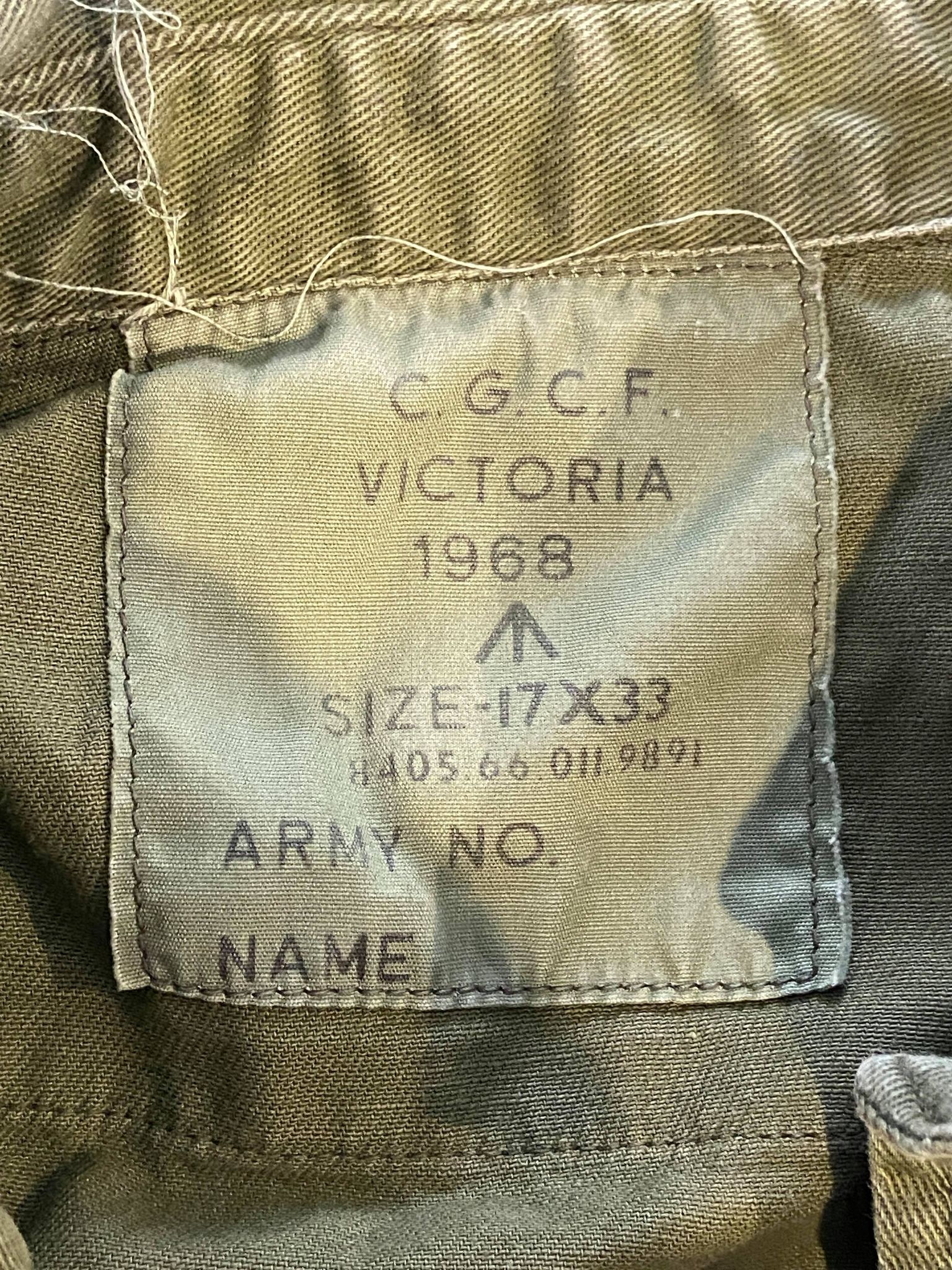 Australian Army Jungle Green Long Sleeve Shirt (Sergeant) - Vietnam War ...