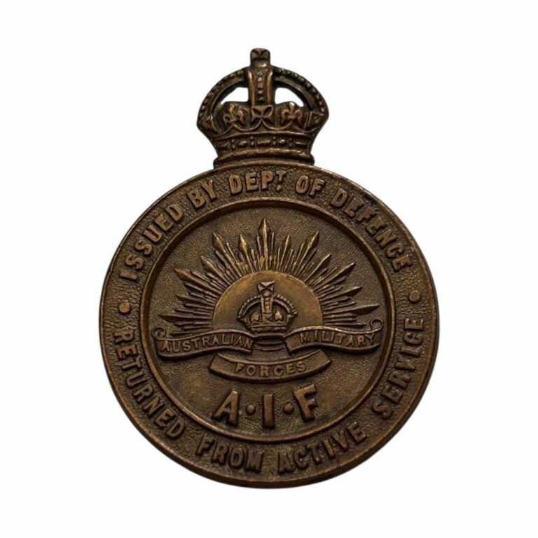 WW1 Australian AIF Returned From Active Service Lapel Badge PERTH MAKER ...